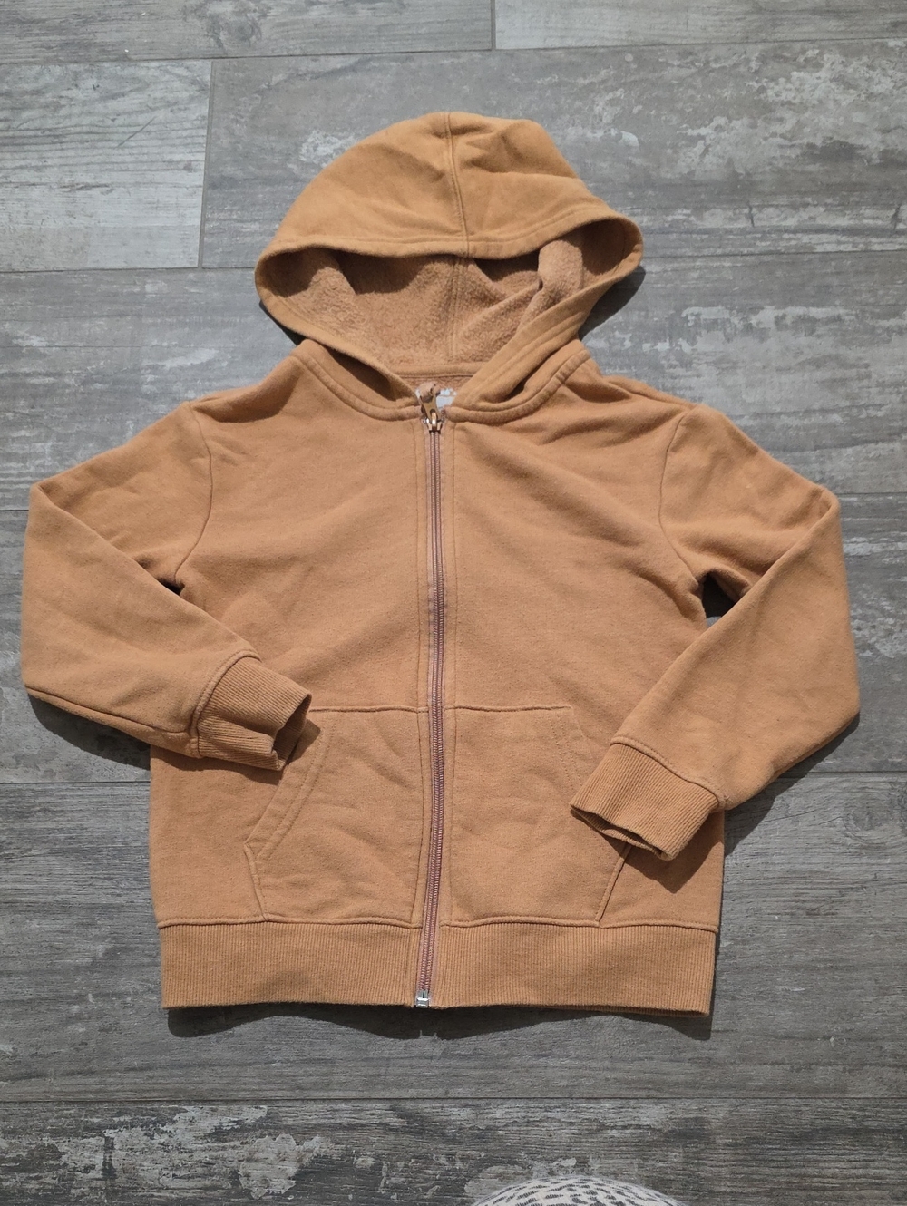 Cat & Jack Kids Zip-Up Hooded Sweatshirt in Camel